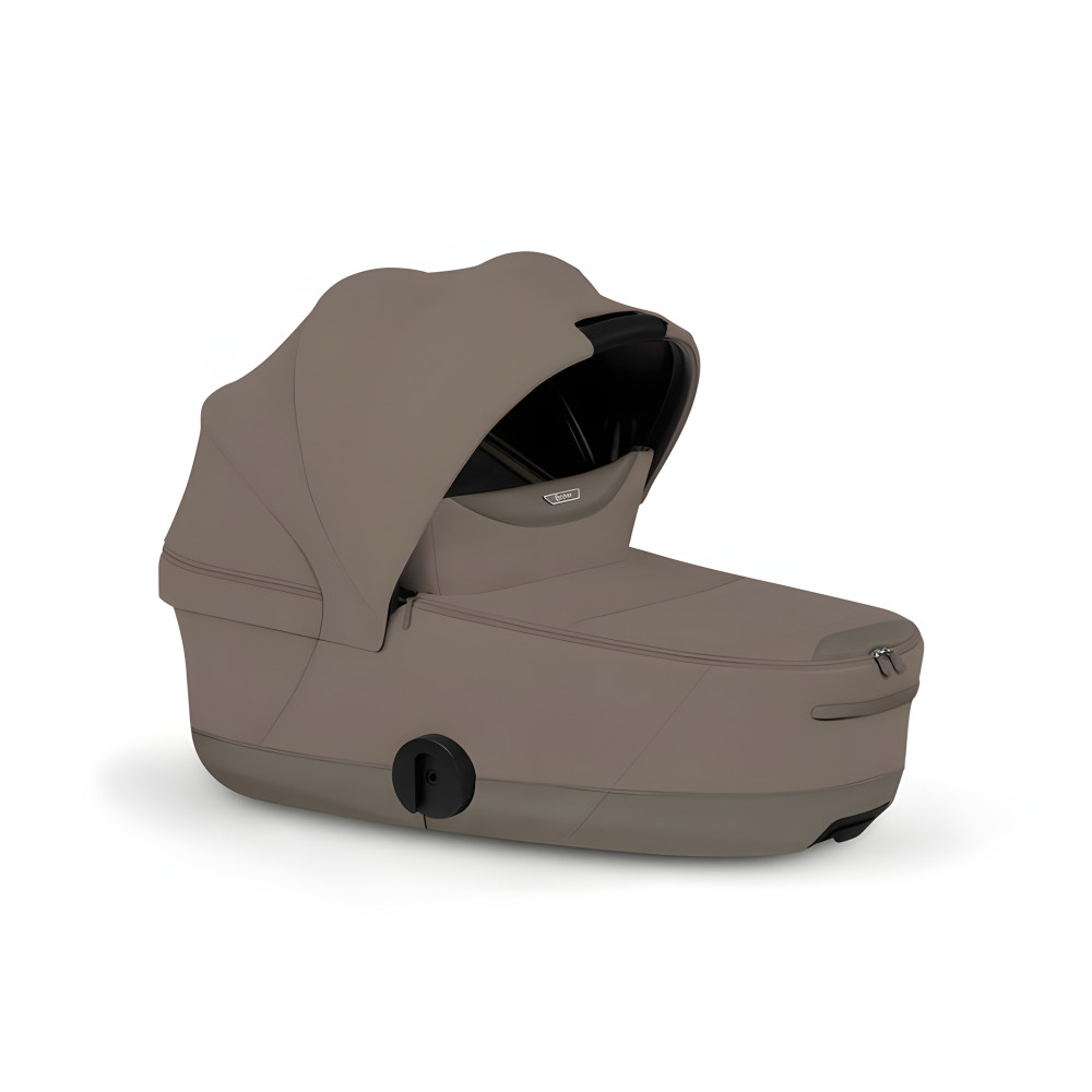 Cybex Mios/Coya Fold Lux Carry Cot | Style Collection - складная люлька вместе с шасси, матрас memory foam, капюшон UPF50+ (с рождения до 6 месяцев / до 9 кг) • Coconut Brown