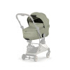 Cybex Mios/Coya Fold Lux Carry Cot | Style Collection - складная люлька вместе с шасси, матрас memory foam, капюшон UPF50+ (с рождения до 6 месяцев / до 9 кг) • Sage Green