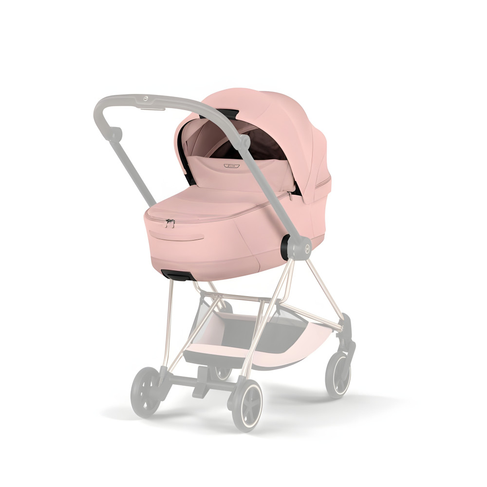 Cybex Mios/Coya Fold Lux Carry Cot | Style Collection - складная люлька вместе с шасси, матрас memory foam, капюшон UPF50+ (с рождения до 6 месяцев / до 9 кг) • Peach Pink