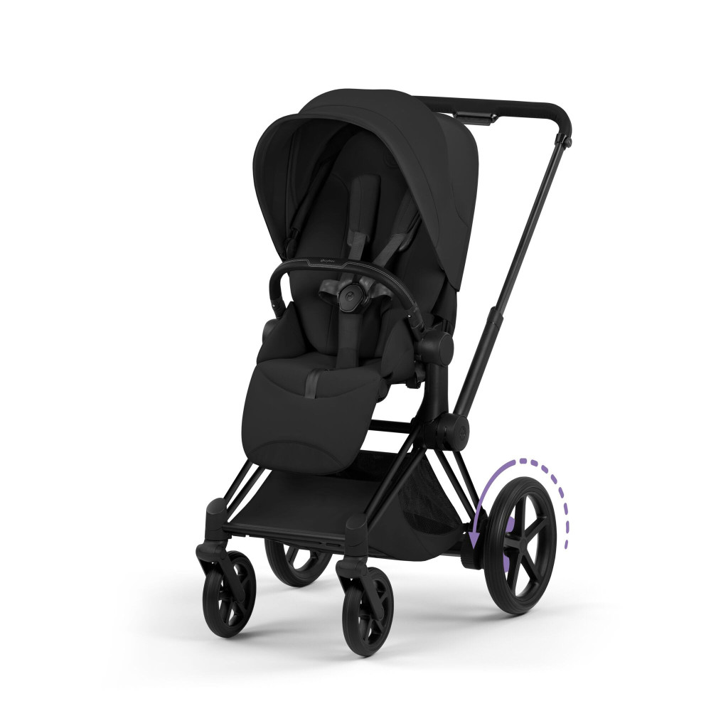 Cybex e-Priam Frame | Style Collection - шасси и каркас детской коляски с электроприводом • Matt Black