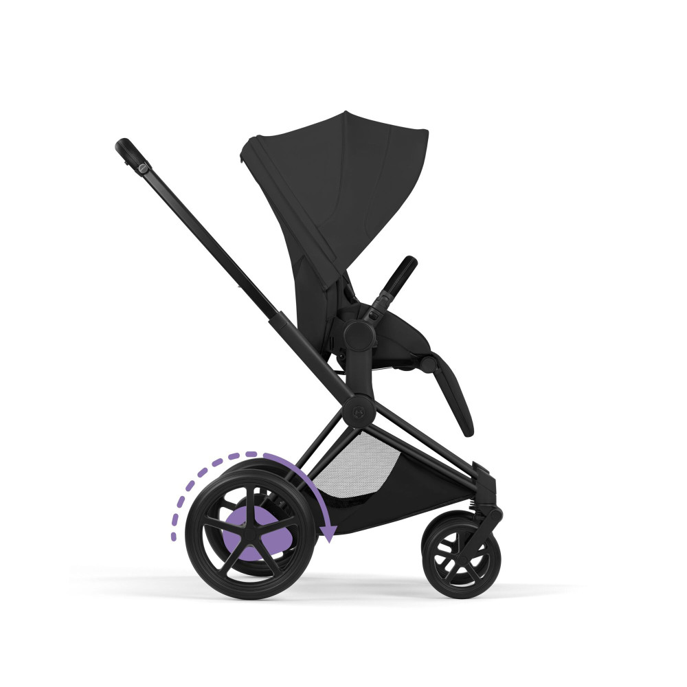 Cybex e-Priam Frame | Style Collection - шасси и каркас детской коляски с электроприводом • Matt Black