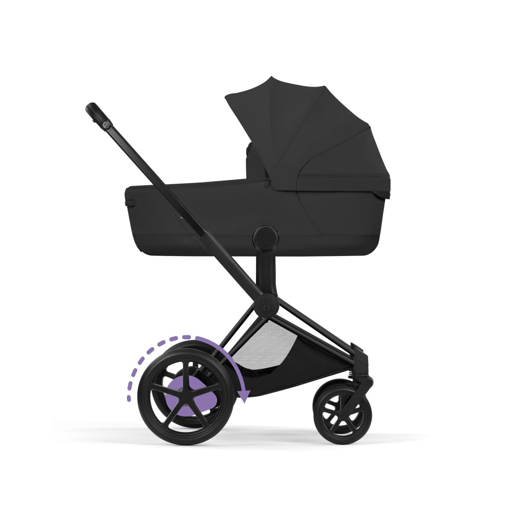 Cybex e-Priam Frame | Style Collection - шасси и каркас детской коляски с электроприводом • Matt Black