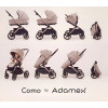 Adamex Como - детская коляска 2в1, люлька складывается вместе с шасси, компактная коляска для путешествий • 8 Natura Latte