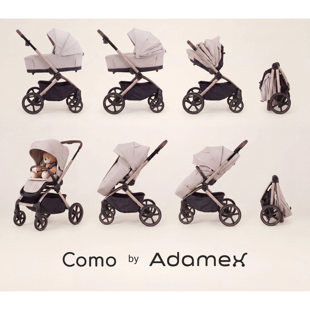 Adamex Como - детская коляска 2в1, люлька складывается вместе с шасси, компактная коляска для путешествий • 1 Natura Beige Adamex Como - детская коляска 2в1, люлька складывается вместе с шасси, компактная коляска для путешествий • 1 Natura Beige