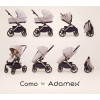 Adamex Como - детская коляска 2в1, люлька складывается вместе с шасси, компактная коляска для путешествий • 1 Natura Beige