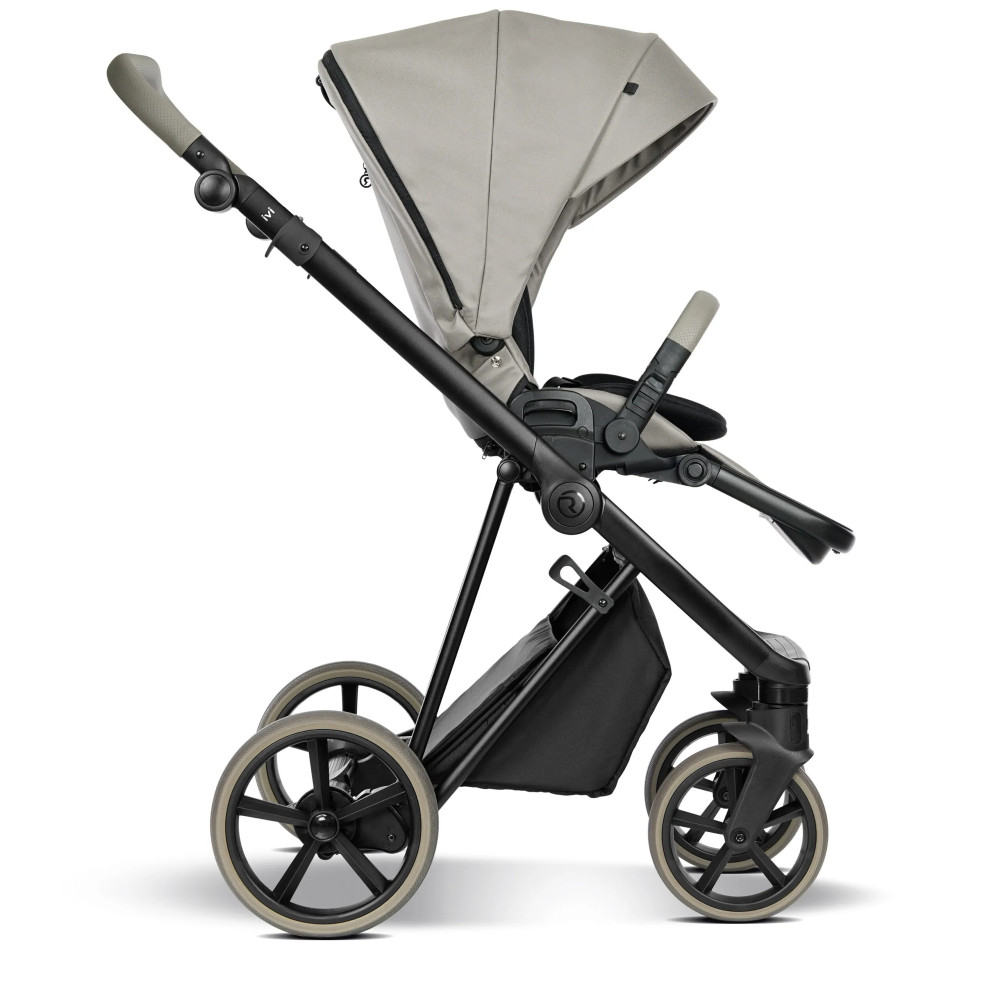 Roan Ivi 2.0 - детская коляска 2в1, премиум Vintage Collection, матрас Air Zone 3D, мягкая амортизация, солнцезащитный козырек в комплекте • Oyster Alcantara (R-IEVC-OR)