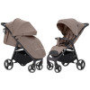 Carrello Bravo CRL-8512 - всесезонная прогулочная коляска на колесах EVA, амортизация на каждом колесе, спинка в 3 положениях, складывание книжкой, вес 9.8 кг • Castle Beige