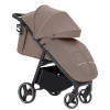 Carrello Bravo CRL-8512 - всесезонная прогулочная коляска на колесах EVA, амортизация на каждом колесе, спинка в 3 положениях, складывание книжкой, вес 9.8 кг • Castle Beige