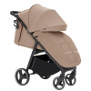 Carrello Bravo CRL-8512 - всесезонная прогулочная коляска на колесах EVA, амортизация на каждом колесе, спинка в 3 положениях, складывание книжкой, вес 9.8 кг • Deep Beige