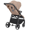 Carrello Bravo CRL-8512 - всесезонная прогулочная коляска на колесах EVA, амортизация на каждом колесе, спинка в 3 положениях, складывание книжкой, вес 9.8 кг • Deep Beige