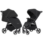 Carrello Bravo CRL-8512 - всесезонная прогулочная коляска на колесах EVA, амортизация на каждом колесе, спинка в 3 положениях, складывание книжкой, вес 9.8 кг • Pure Black Carrello Bravo CRL-8512 - всесезонная прогулочная коляска на колесах EVA, амортизация на каждом колесе, спинка в 3 положениях, складывание книжкой, вес 9.8 кг • Pure Black
