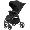 Carrello Bravo CRL-8512 - всесезонная прогулочная коляска на колесах EVA, амортизация на каждом колесе, спинка в 3 положениях, складывание книжкой, вес 9.8 кг • Pure Black