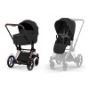 Cybex e-Priam Comfort 2026 - електричний дитячий візок преміум 2в1, люлька складається разом із шасі • Sepia Black/Rosegold Cybex e-Priam Comfort 2026 - електричний дитячий візок преміум 2в1, люлька складається разом із шасі • Sepia Black/Rosegold