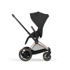 Cybex e-Priam Comfort 2026 - електричний дитячий візок преміум 2в1, люлька складається разом із шасі • Sepia Black/Rosegold