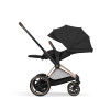 Cybex e-Priam Comfort 2026 - електричний дитячий візок преміум 2в1, люлька складається разом із шасі • Sepia Black/Rosegold