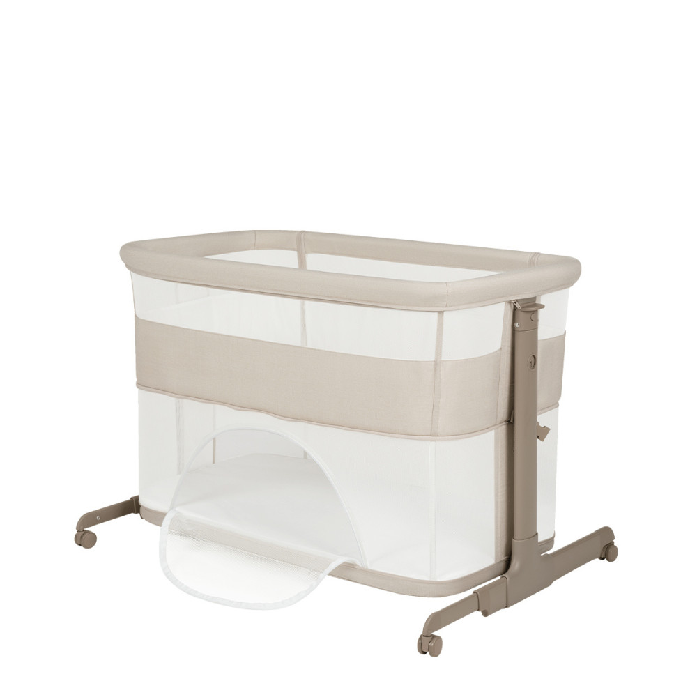 Carrello Picto CRL-16506 - приставная кроватка-манеж 3 в 1, 6 уровней высоты, боковой лаз на молнии • Aori Beige