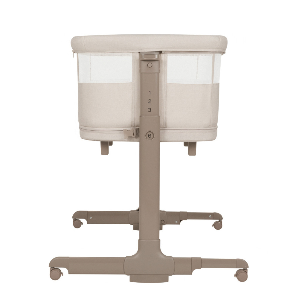 Carrello Picto CRL-16506 - приставная кроватка-манеж 3 в 1, 6 уровней высоты, боковой лаз на молнии • Aori Beige