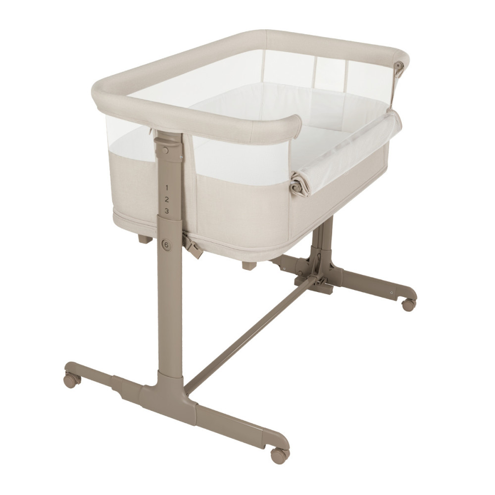 Carrello Picto CRL-16506 - приставная кроватка-манеж 3 в 1, 6 уровней высоты, боковой лаз на молнии • Aori Beige
