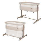 Carrello Picto CRL-16506 - приставная кроватка-манеж 3 в 1, 6 уровней высоты, боковой лаз на молнии • Aori Beige