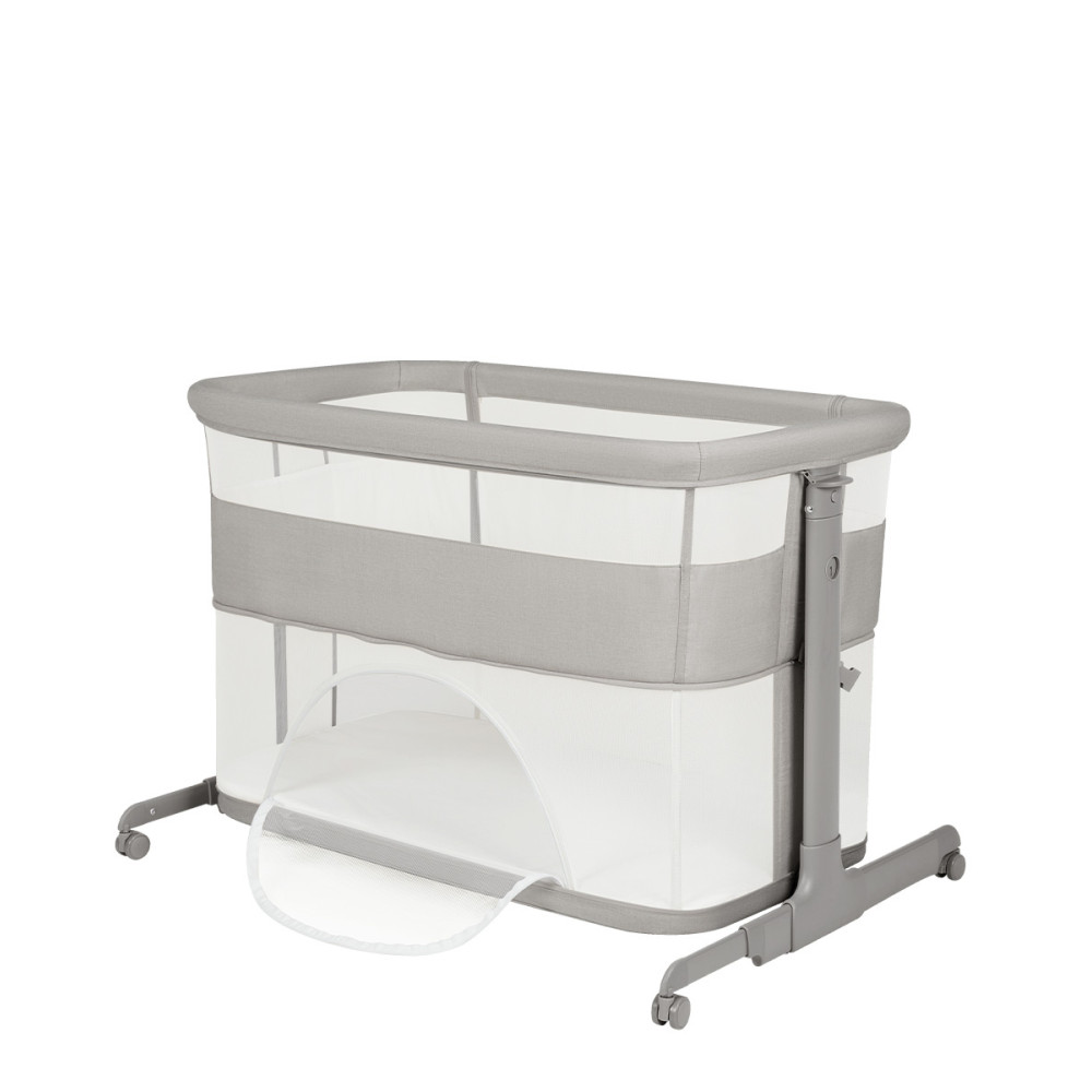 Carrello Picto CRL-16506 - приставная кроватка-манеж 3 в 1, 6 уровней высоты, боковой лаз на молнии • Tao Grey