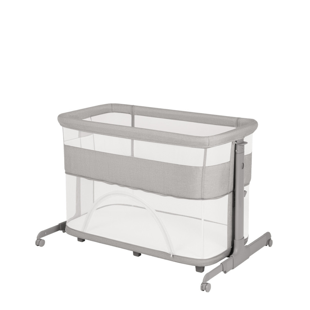 Carrello Picto CRL-16506 - приставная кроватка-манеж 3 в 1, 6 уровней высоты, боковой лаз на молнии • Tao Grey