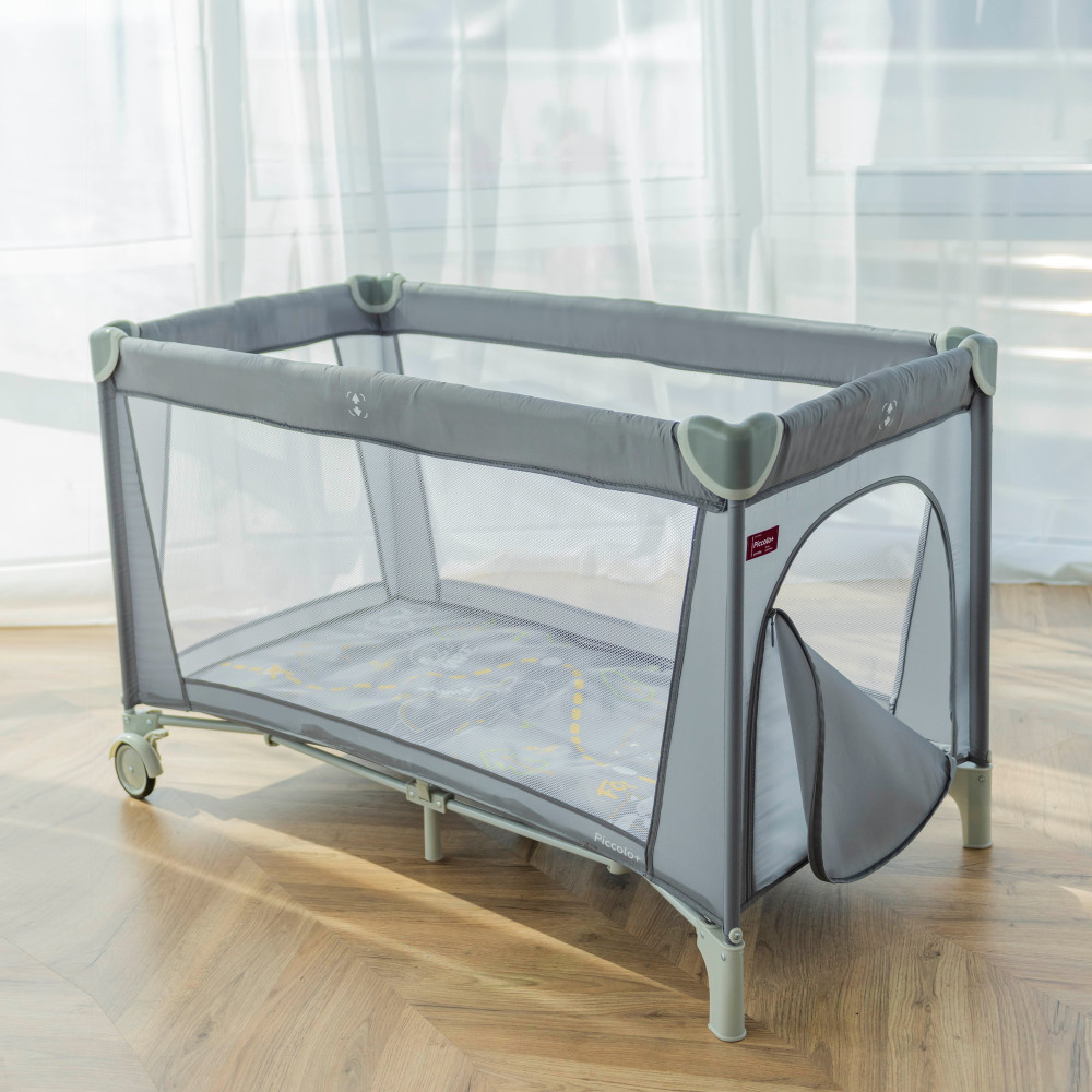Carrello Piccolo Plus CRL-18102 - детский манеж, альтернатива детской кроватке, дополнительный съемный ярус • Mint Green