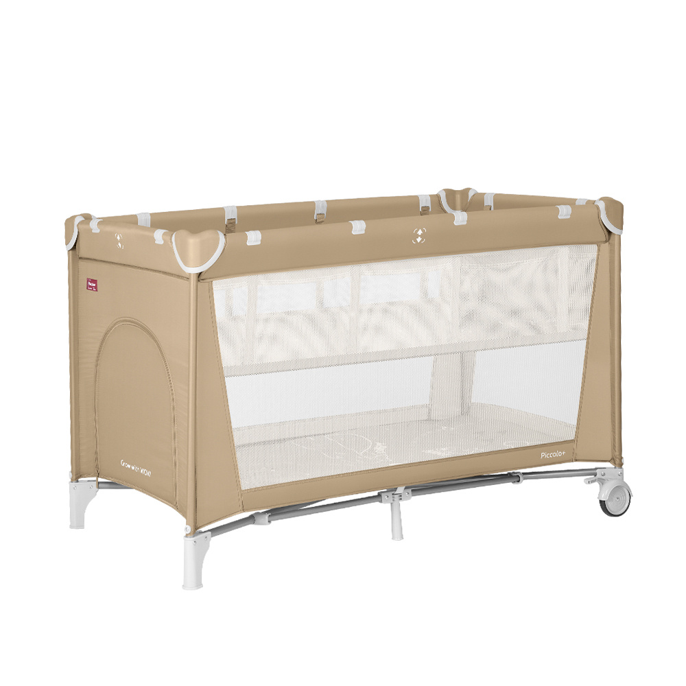 Carrello Piccolo Plus CRL-18102 - детский манеж, альтернатива детской кроватке, дополнительный съемный ярус • Sand Beige