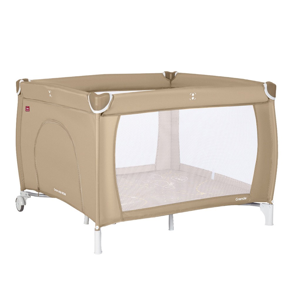 Carrello Grande CRL-18104 - детский манеж с широким лазом на молнии • Sand Beige
