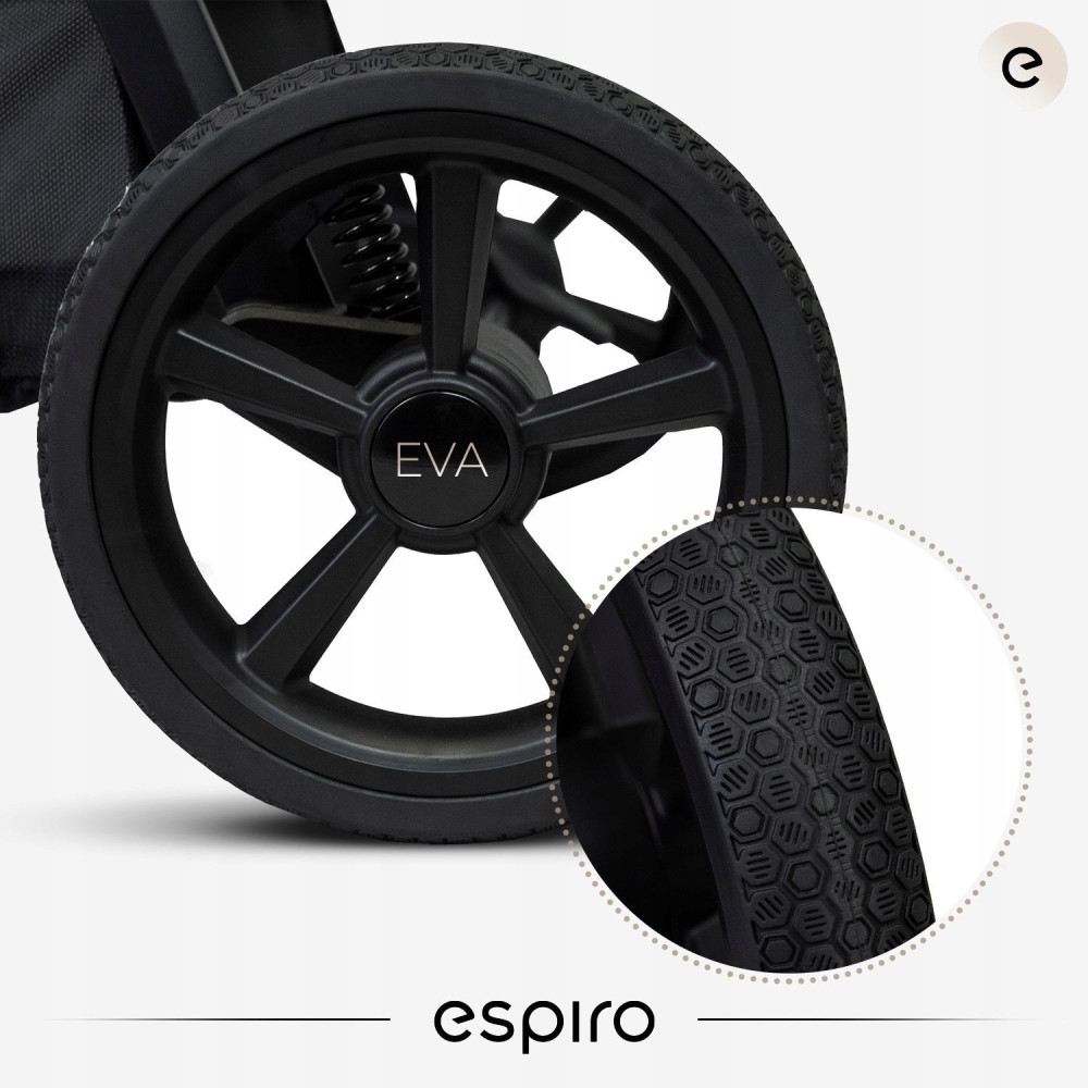 Espiro Pearl - прогулочная коляска с большими колесами, всесезонная, ручка регулируется по высоте, просторное сиденье, удобное складывание одной рукой • 109 Champagne Pearl
