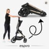 Espiro Pearl - прогулочная коляска с большими колесами, всесезонная, ручка регулируется по высоте, просторное сиденье, удобное складывание одной рукой • 109 Champagne Pearl