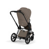 Cybex Priam Comfort 2026 - дитяча коляска з функцією складання разом із люлькою, преміальний візок • Coconut Brown / Matt Black