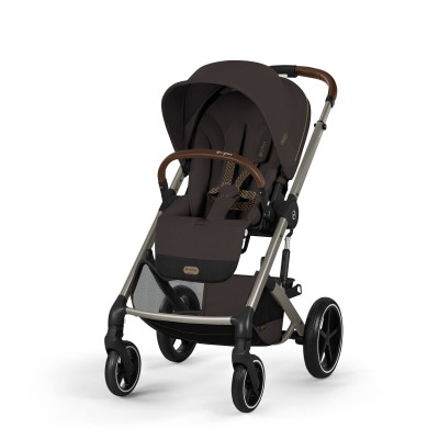 Cybex Balios S Lux 2026 - прогулянкова коляска, всесезонний візок, з великими колесами, телескопічне регулювання ручки, великий кошик до 10 кг • TPE Chocolate Brown