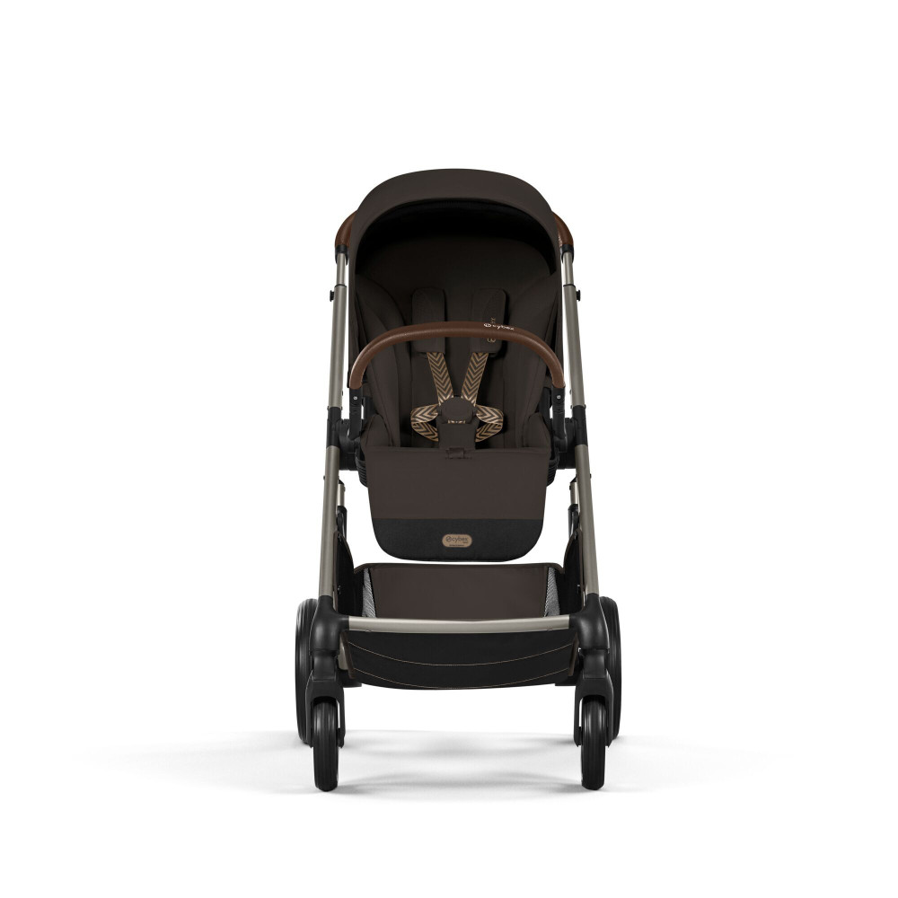 Cybex Balios S Lux 2026 - прогулянкова коляска, всесезонний візок, з великими колесами, телескопічне регулювання ручки, великий кошик до 10 кг • TPE Chocolate Brown