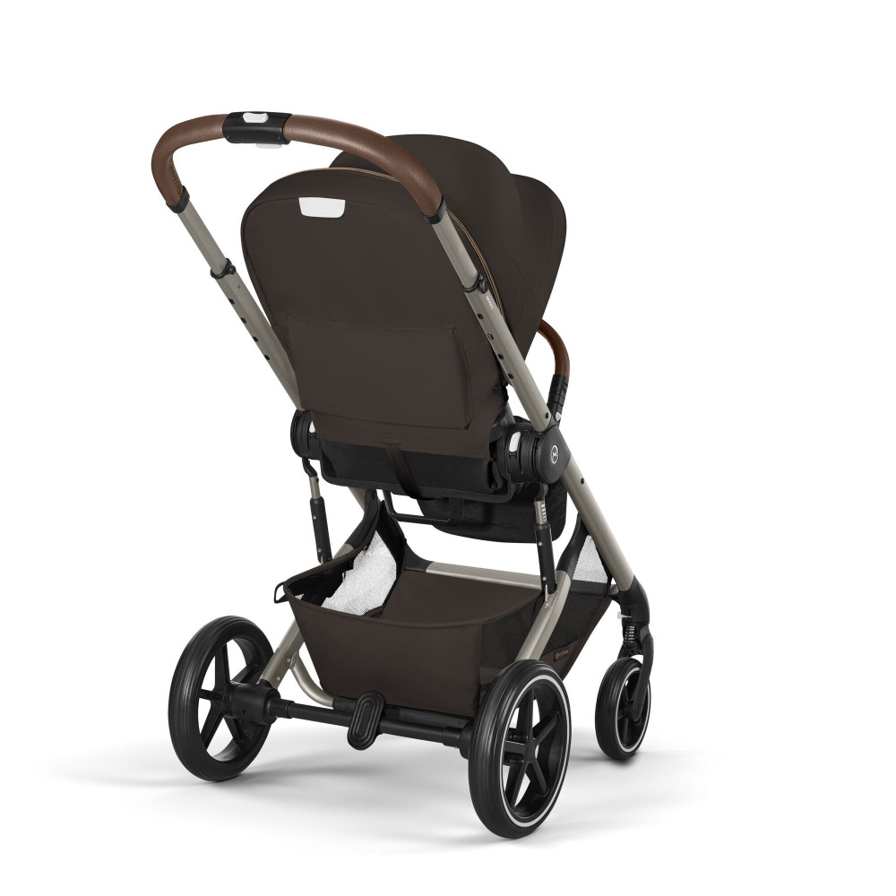 Cybex Balios S Lux 2026 - прогулянкова коляска, всесезонний візок, з великими колесами, телескопічне регулювання ручки, великий кошик до 10 кг • TPE Chocolate Brown