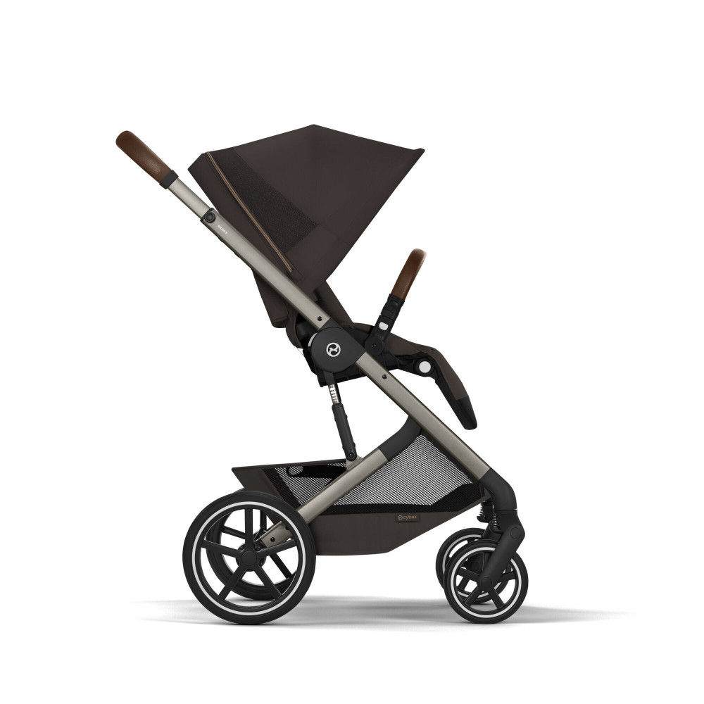 Cybex Balios S Lux 2026 - прогулянкова коляска, всесезонний візок, з великими колесами, телескопічне регулювання ручки, великий кошик до 10 кг • TPE Chocolate Brown