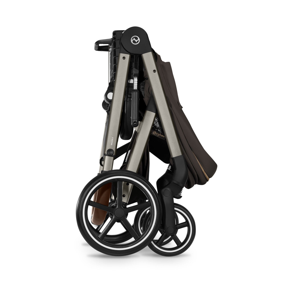 Cybex Balios S Lux 2026 - прогулянкова коляска, всесезонний візок, з великими колесами, телескопічне регулювання ручки, великий кошик до 10 кг • TPE Chocolate Brown