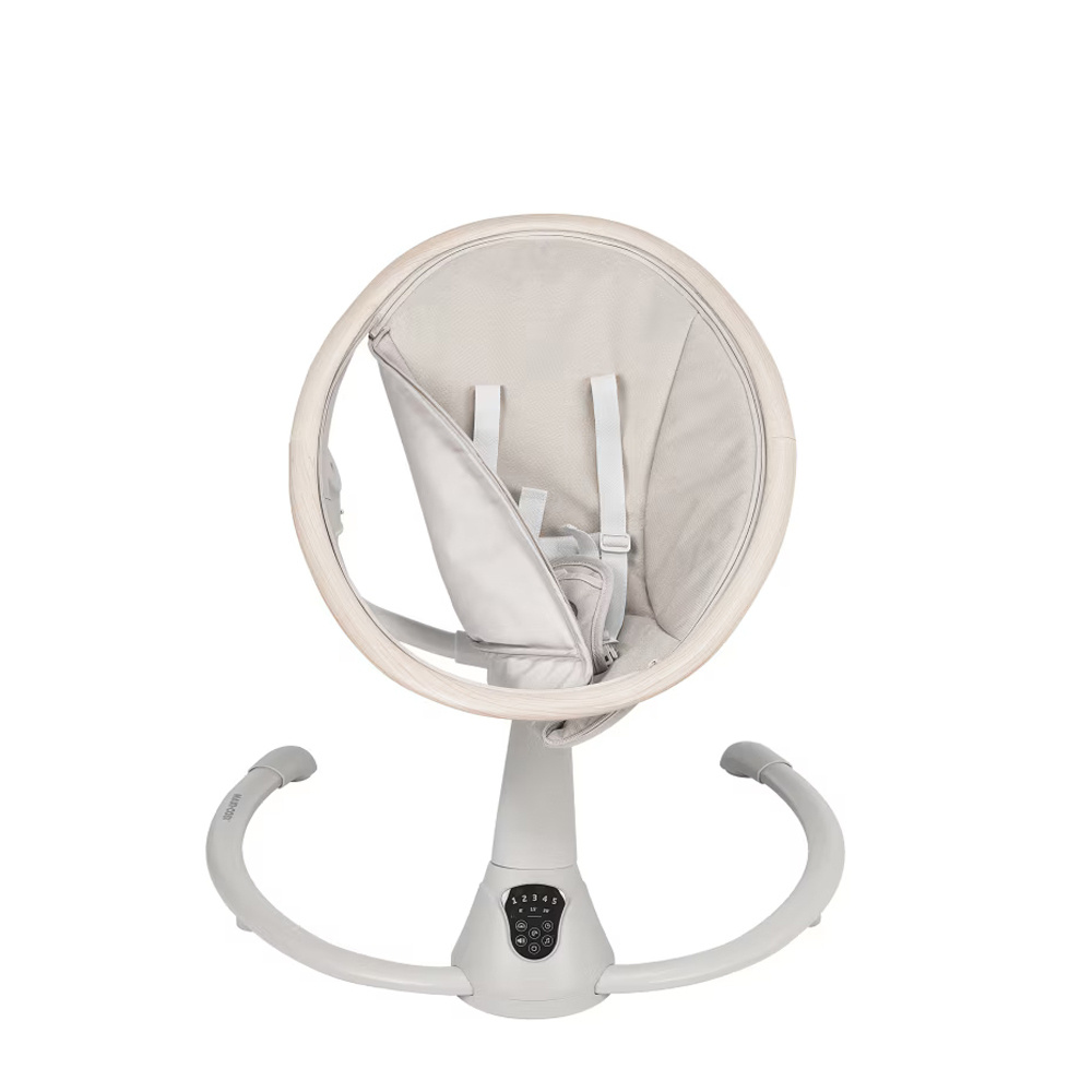 Maxi-Cosi Cassia SWG - легкое кресло-качалка для новорожденного, с автоматическим укачиванием и поворотом 360° • Classic Beige ECO