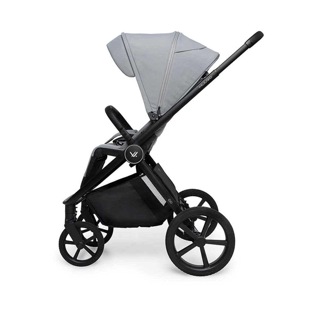 Muuvo Go - всесезонная прогулочная коляска с большими колесами • Steel Muuvo Go - всесезонная прогулочная коляска с большими колесами • Steel