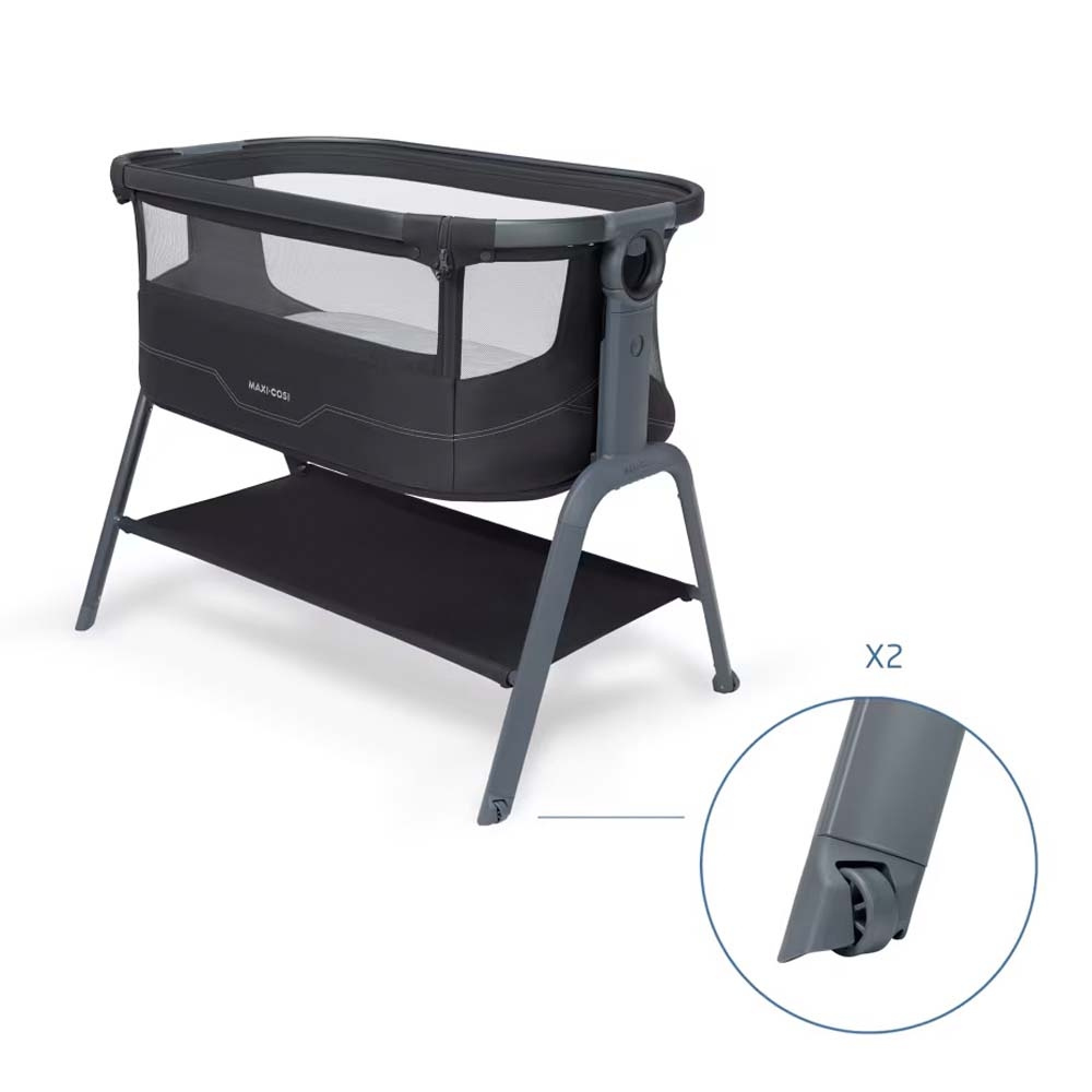 Maxi-Cosi Iora 2 - приставне ліжечко для новонародженого • Elegance Graphite Maxi-Cosi Iora 2 - приставне ліжечко для новонародженого • Elegance Graphite