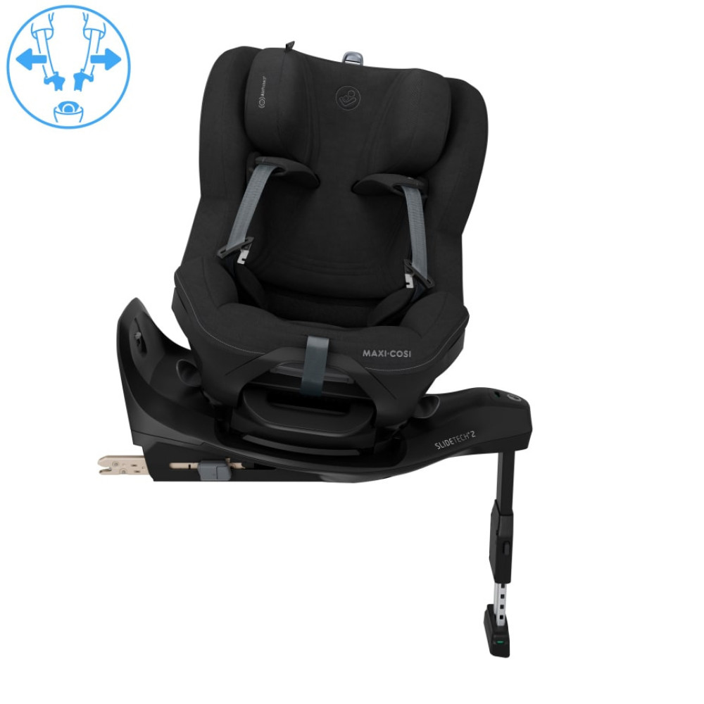 Maxi-Cosi Mica Slide Pro - детское автокресло, поворотное 360°, ISOFIX с опорной ногой (0 - 4 года / 40 - 105 см) • Authentic Black Maxi-Cosi Mica Slide Pro - детское автокресло, поворотное 360°, ISOFIX с опорной ногой (0 - 4 года / 40 - 105 см) • Authentic Black