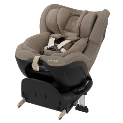 Maxi-Cosi Mica Slide Pro - дитяче автокрісло, поворотне 360°, ISOFIX з опорною ногою (0 - 4 роки / 40 - 105 см) • Authentic Truffle