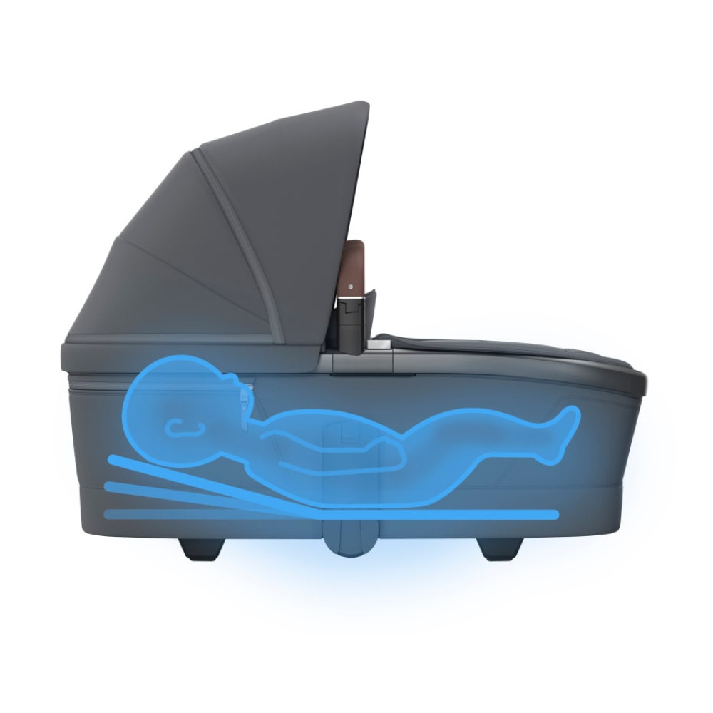 Maxi-Cosi Fame Carrycot - люлька для новонародженого до коляски Fame, система регулювання висоти Close2Me, система подорожей SlideTech • Moon Graphite