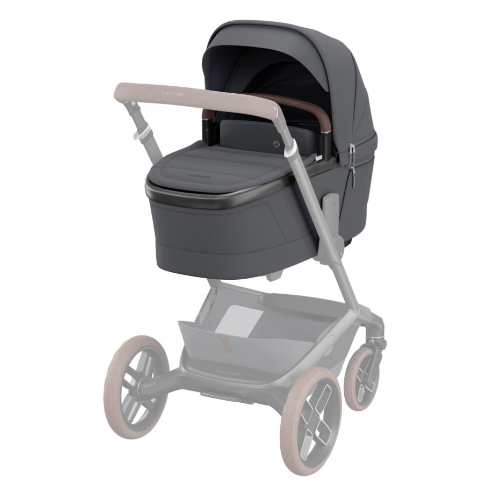 Maxi-Cosi Fame Carrycot - люлька для новонародженого до коляски Fame, система регулювання висоти Close2Me, система подорожей SlideTech • Moon Graphite