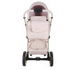 Junama Diamond Cubby Premium - дитяча коляска 2в1 ручної роботи, люлька Diamond, золоті диски коліс, вишивка з ведмедиками • Pink 01
