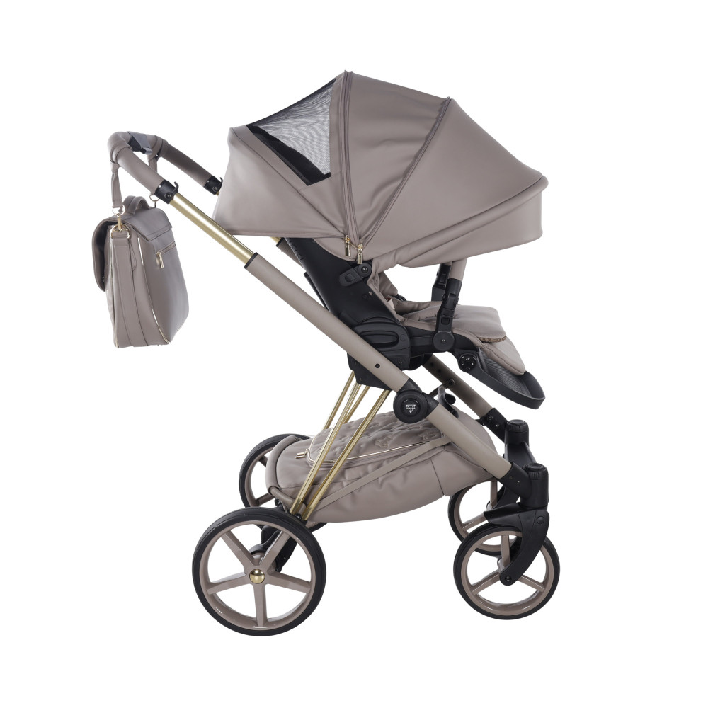 Junama Diamond Cubby - дитяча коляска 2в1 ручної роботи, люлька Diamond, вишивка з ведмедиками • Cappuccino 05 Junama Diamond Cubby - дитяча коляска 2в1 ручної роботи, люлька Diamond, вишивка з ведмедиками • Cappuccino 05