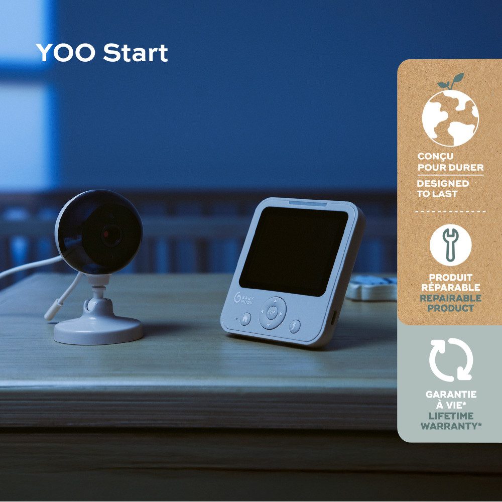 Babymoov Yoo Start - відеоняня з нічним баченням, режимом VOX та функцією Walkie-Talkie, радіус дії до 300 м • Beige Babymoov Yoo Start - відеоняня з нічним баченням, режимом VOX та функцією Walkie-Talkie, радіус дії до 300 м • Beige