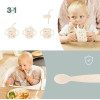 Babymoov Comme Un Grand - набор детской посуды: тарелка, ложка, чашка 3в1, от 9 мес • Little Roar