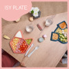 Babymoov Isy Plate - силиконовая секционная тарелка с 3 отделениями, 6 мес+ • Fox