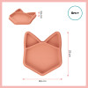 Babymoov Isy Plate - силиконовая секционная тарелка с 3 отделениями, 6 мес+ • Fox