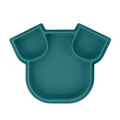 Babymoov Isy Plate - силиконовая секционная тарелка с 3 отделениями, 6 мес+ • Dog